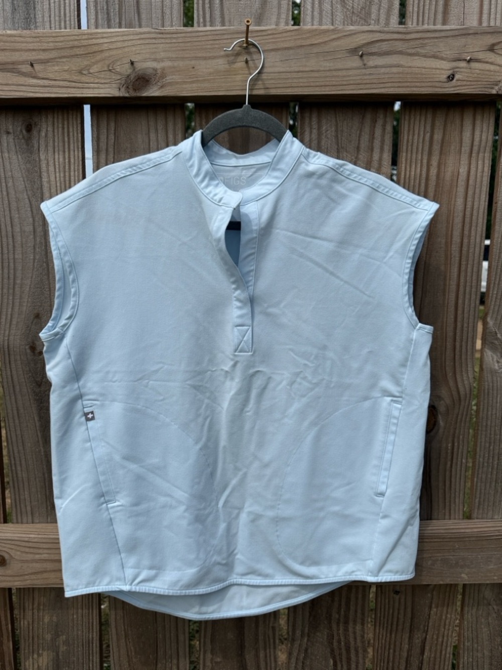 Figs Light Blue Technical Collection Top
